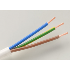 0.6/1kV 2C+E 2.5mm2 Stranded Cu PVC White